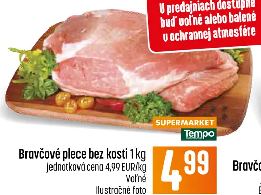 Bravčové plece bez kosti voľné