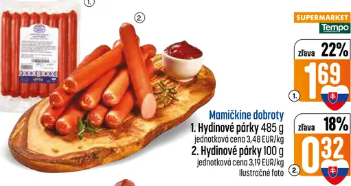 Mamičkina dobroty Hydinové párky