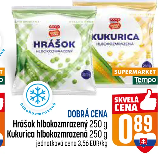 Coop Hrášok hlboko mrazený
