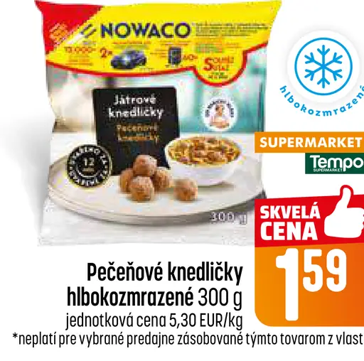 Nowaco pečeňové knedličky hlboko mrazené
