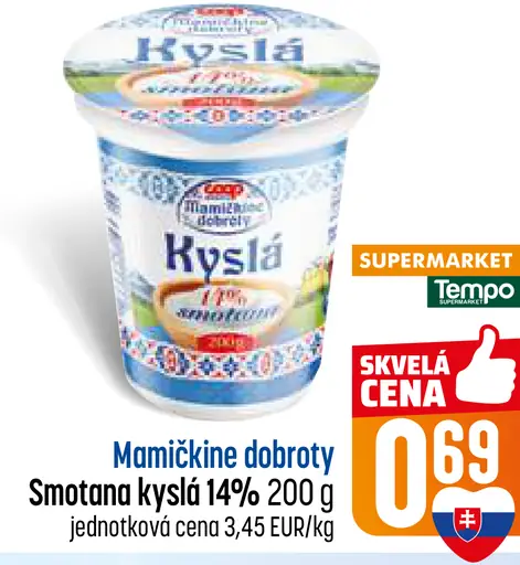 Mamičkine dobroty Smotana kyslá 14%
