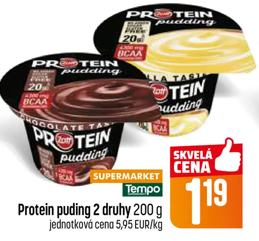 Tempo proteín puding 2 druhy