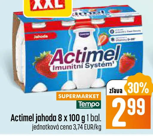 Actimel jahoda jogurtový nápoj