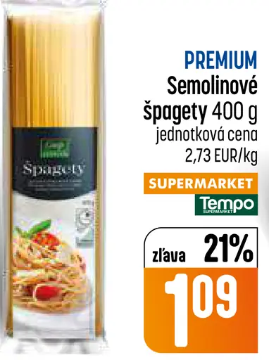 Premium semolinové špagety