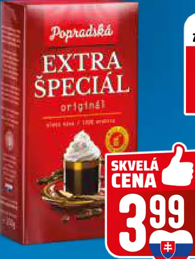 Popradská Extra špeciál originál mletá káva