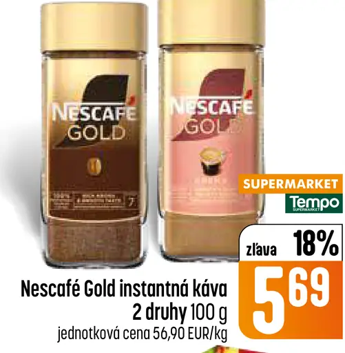 Nescafé Gold instantná káva 2 druhy