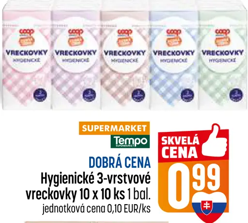 Coop Hygienické 3-vrstvové vreckovky