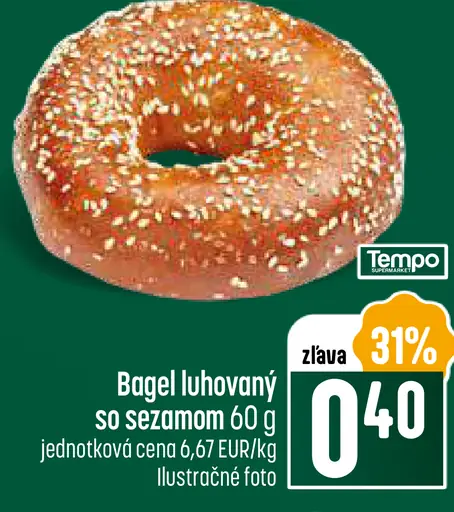 Bagel luhovaný so sezamom