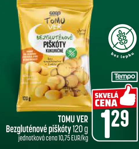 Coop Tomu ver bezgluténové piškóty