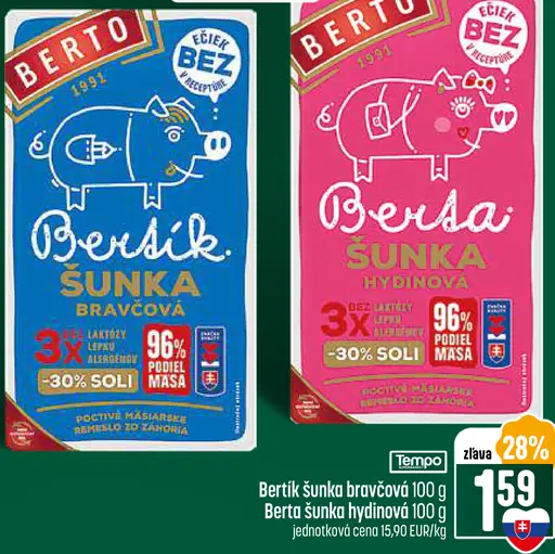 Berto Bertík šunka bravčová