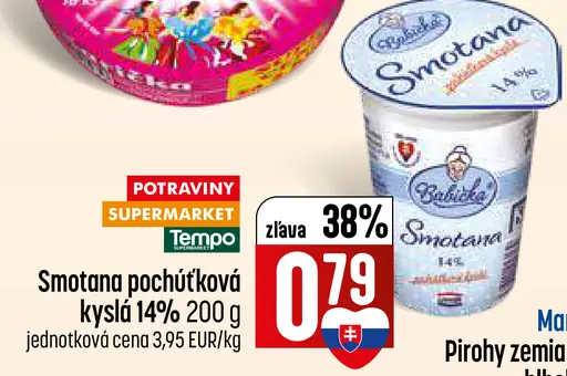 Smotana pochúťková kyslá 14%