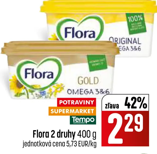 Flora margarín 2 druhy