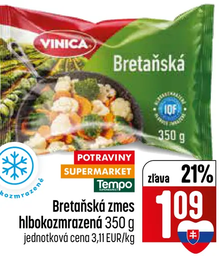 Vinica bretaňská zmes hlboko zmrazená