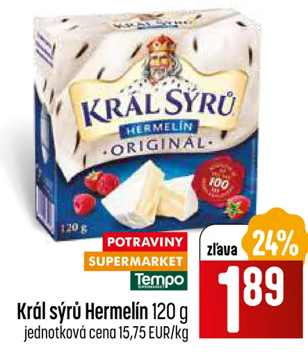 Kráľ syrov hermelín originál