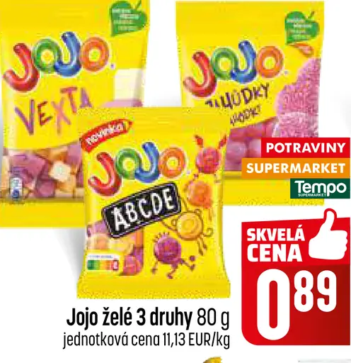 Jojo Želé rôzne druhy