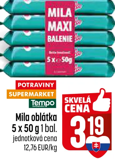 Milka oblátka rôzne druhy