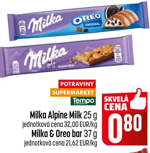 Milka Alpine Milk mliečna čokoláda z alpského mlieka