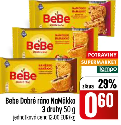 Bebe Dobré ráno sušienky rôzne druhy