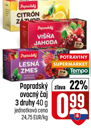 Popradský Šípky ovocný čaj s príchuťou