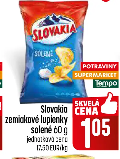 Slovakia zemiakové lupienky solené