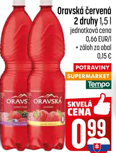 Oravská červená sirup 2 druhy