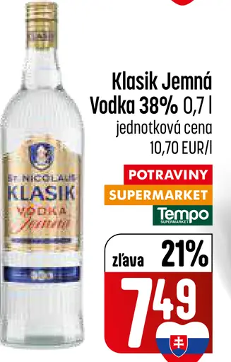 Klasik Vodka Jemná 38%