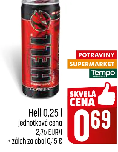 Hell energetický nápoj plechovka
