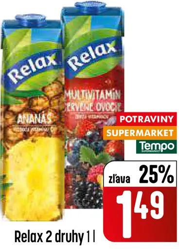 Relax multivitamínový nápoj 2 druhy
