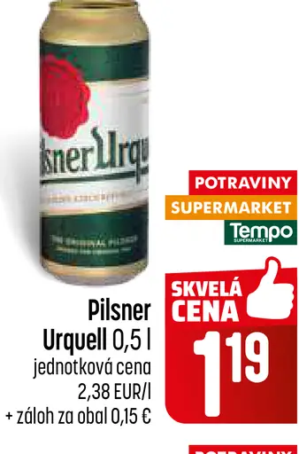 Pilsner Urquell pivo