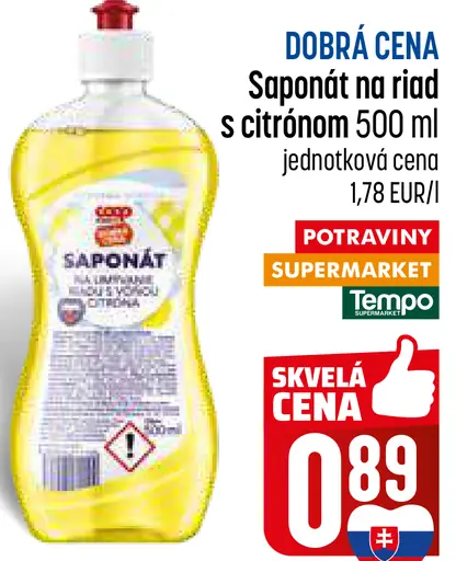 Saponát na riad s citrónom