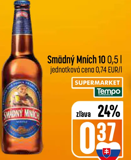 Smädný Mních 10 pivo plechovka