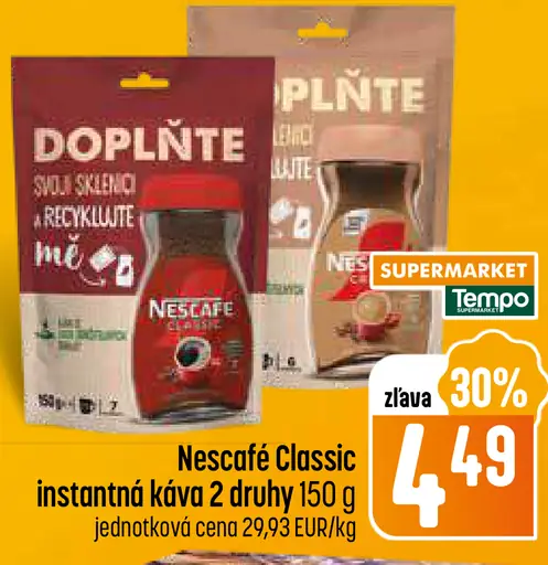 NESCAFÉ CLASSIC, instantná káva