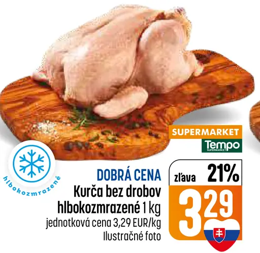 Tempo Kurča bez drobov hlboko zmrazené