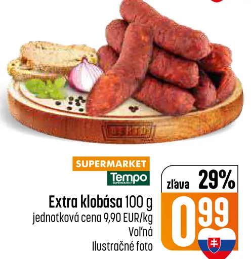 Tempo Extra klobása
