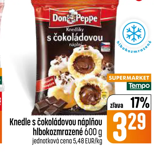 Don Peppe knedle s čokoládovou náplňou hlboko zmrazené