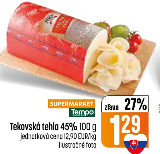 Tekovský syr tehla 45 %