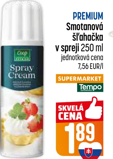 Smotanová šľahačka v spreji