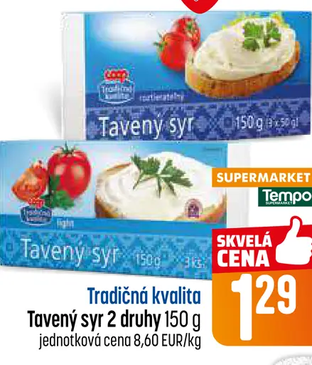 Syr tavený trojuholníky