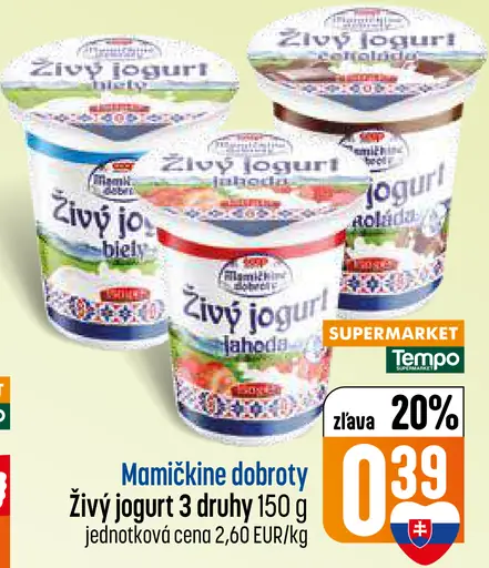 Mamičkine dobroty Živý jogurt ochutený
