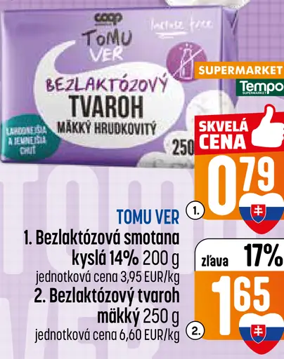 Toma bezlaktózový tvaroh mäkký hrudkovitý