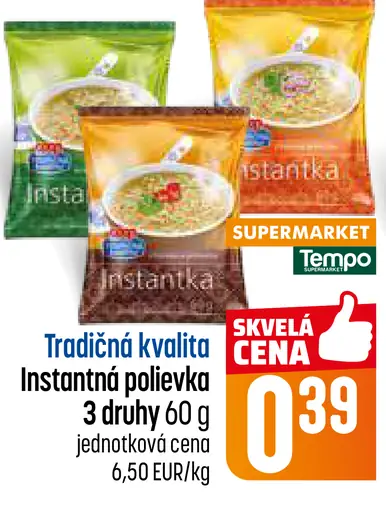 Tradičná kvalita instantná polievka