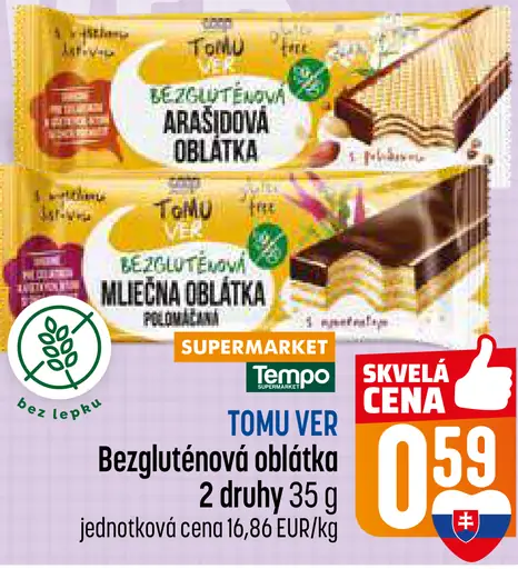 Toma bezgluténová oblátka arašidová