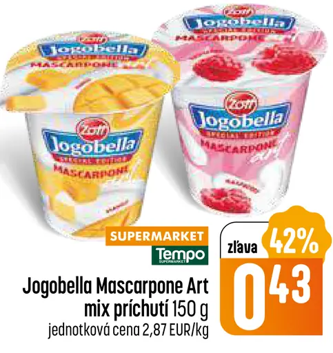 Jogobella Mascarpone Art mix jogurt