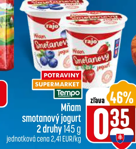 Mňam smotanový jogurt 2 druhy