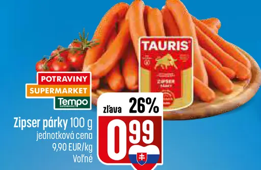 Tauris Zipser párky voľné