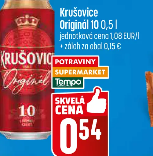 Krušovice Originál 10 plechovka