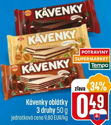 Kávénky oblátky 3 druhy