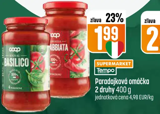 COOP Paradajková omáčka arrabbiata