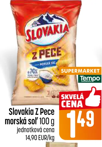Slovakia Z Pece Zemiakové krekery s morskou soľou