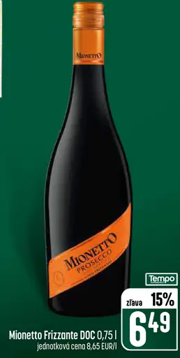 Mionetto Frizzante DOC šumivé víno